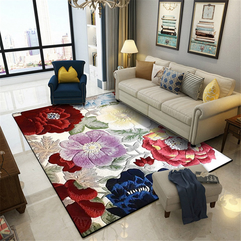 Carpet with vintage flower