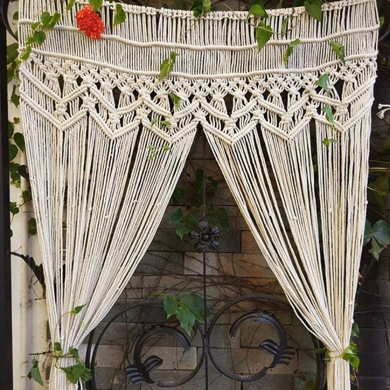 Macramé curtain handmade 95x180cm