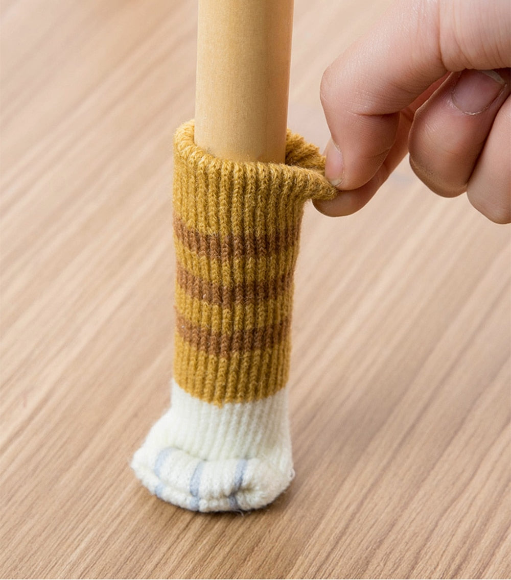 Protège plancher Pattes de chat en tricot