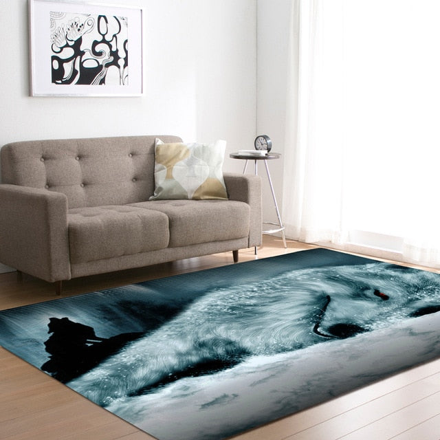 Carpet with wolf