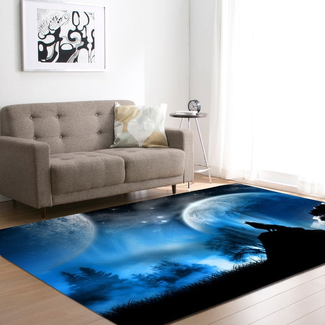 Carpet with wolf