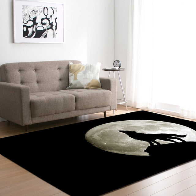 Carpet with wolf