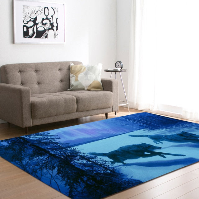 Carpet with wolf
