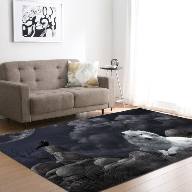 Carpet with wolf