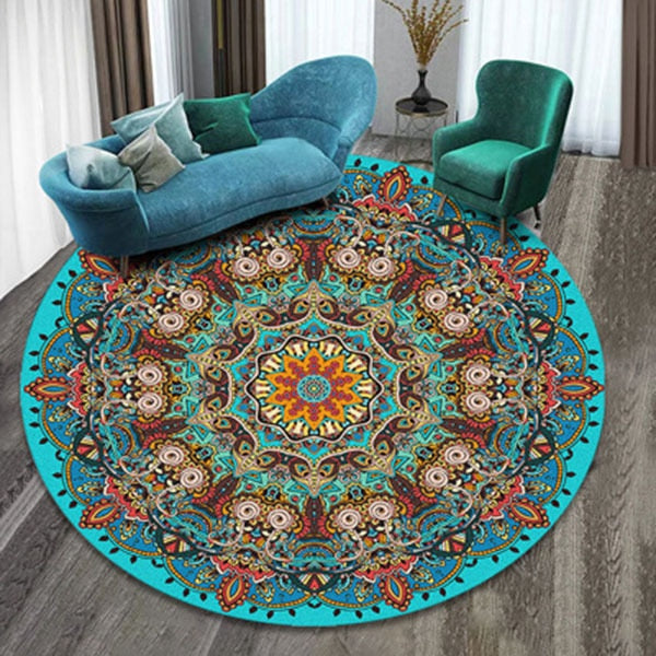 Persian style round rug
