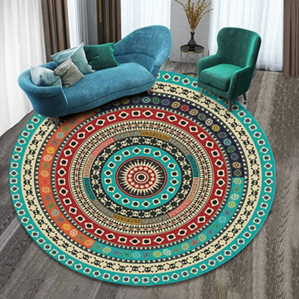 Persian style round rug