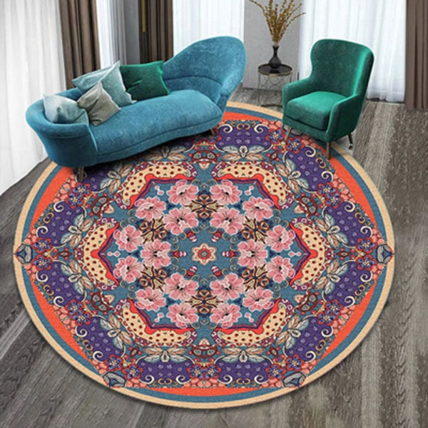 Persian style round rug