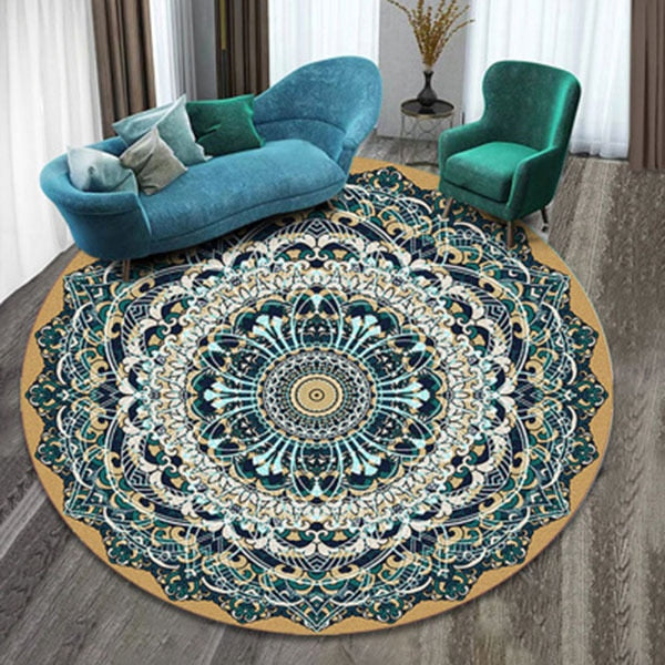Persian style round rug