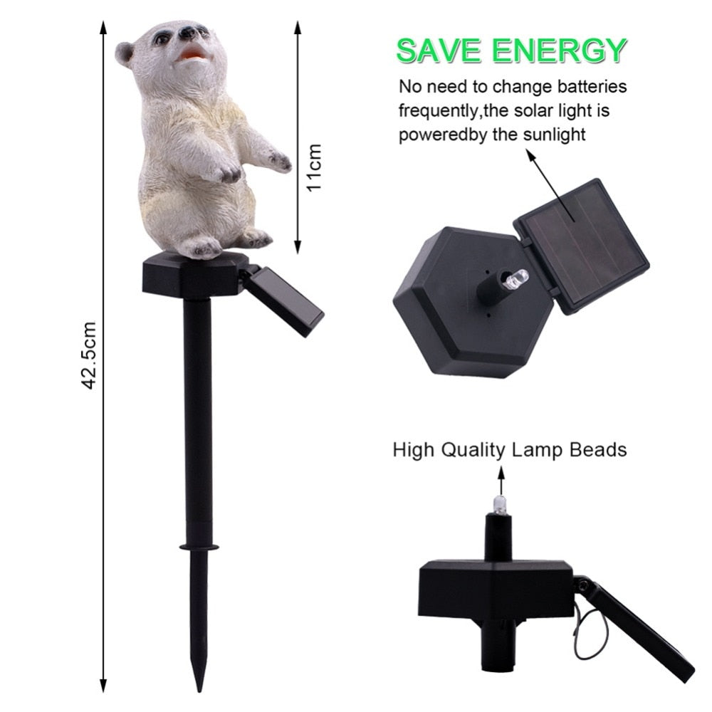 Lampe animaux LED à énergie solaire