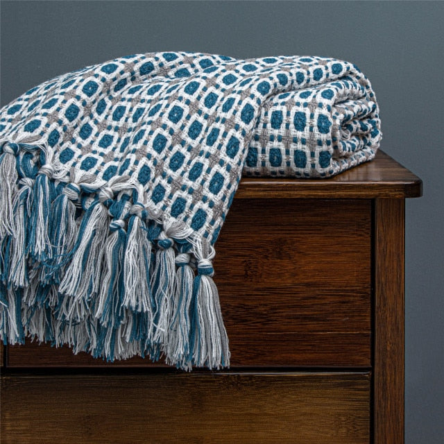 Couverture en tricot / 16 couleurs