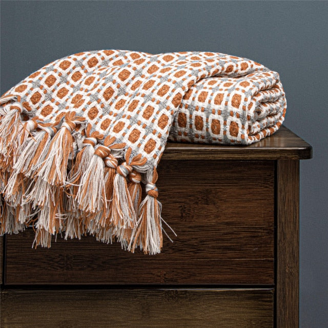 Couverture en tricot / 16 couleurs
