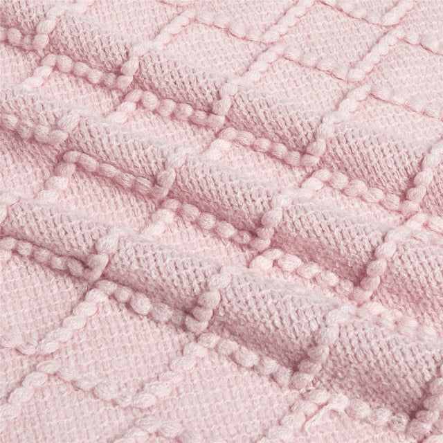 Couverture en tricot / 16 couleurs