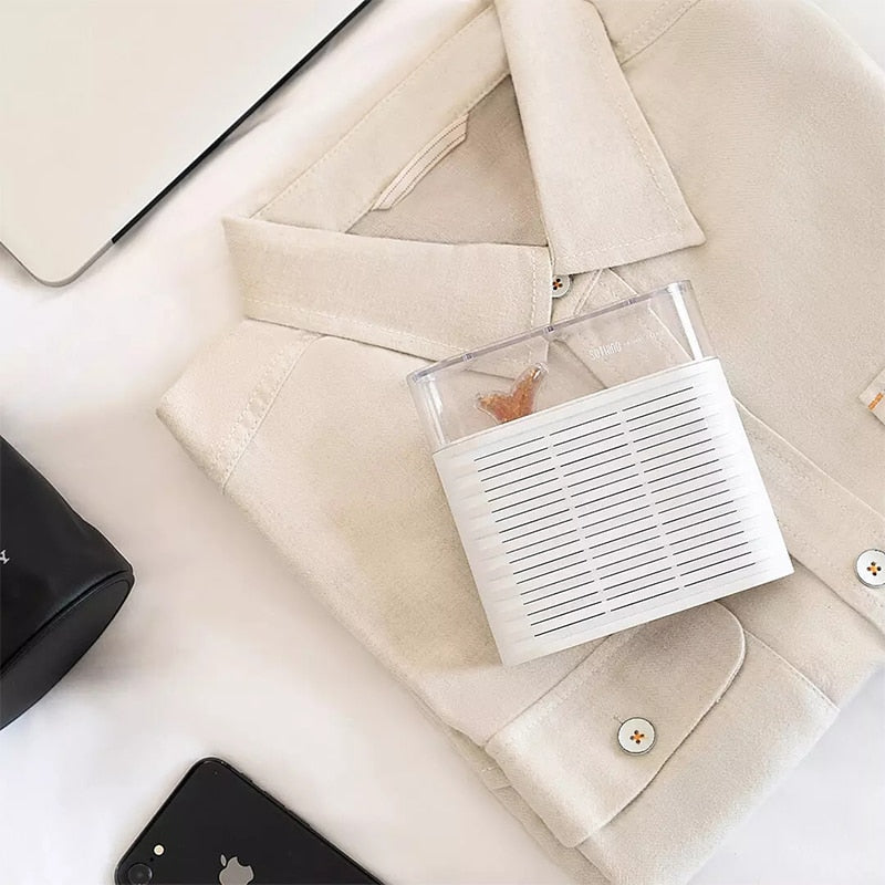 Mini rechargeable portable dehumidifier