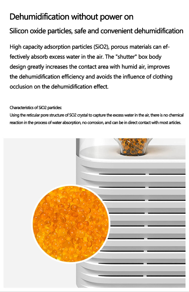 Mini rechargeable portable dehumidifier