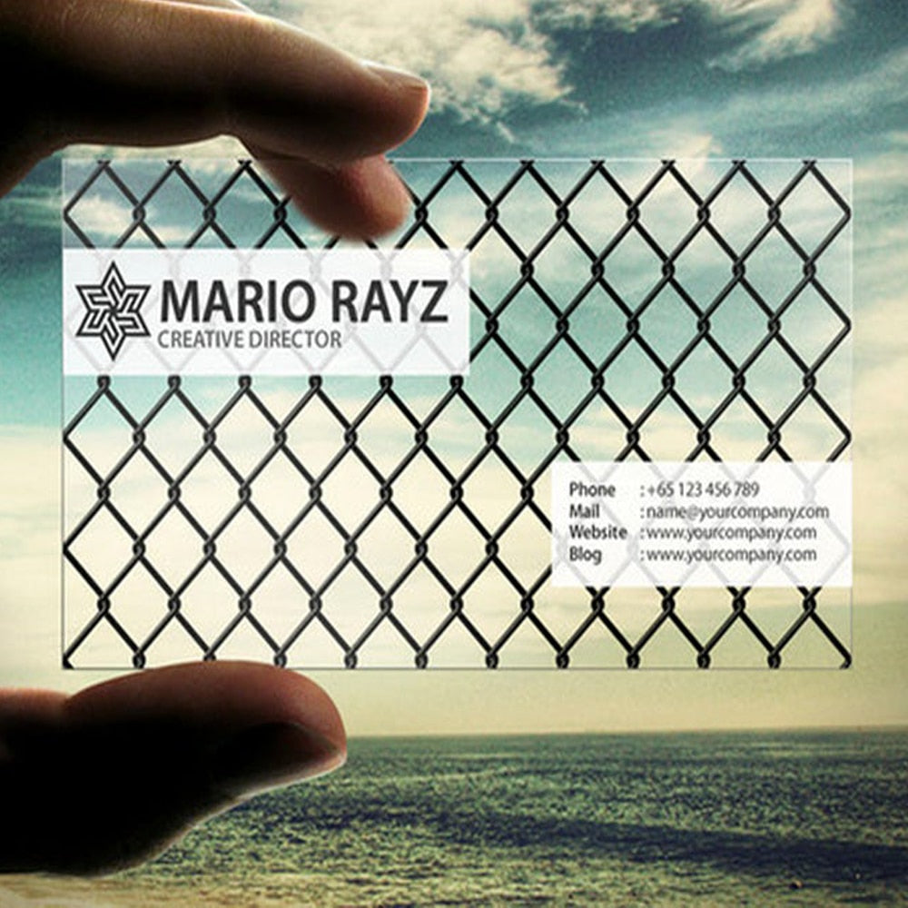 Transparent customizable business card