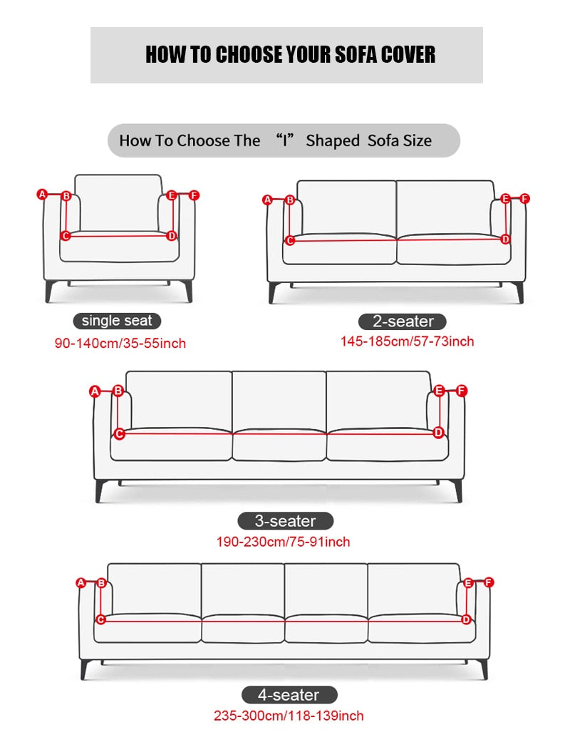 Sofa cover/3 and 4 places