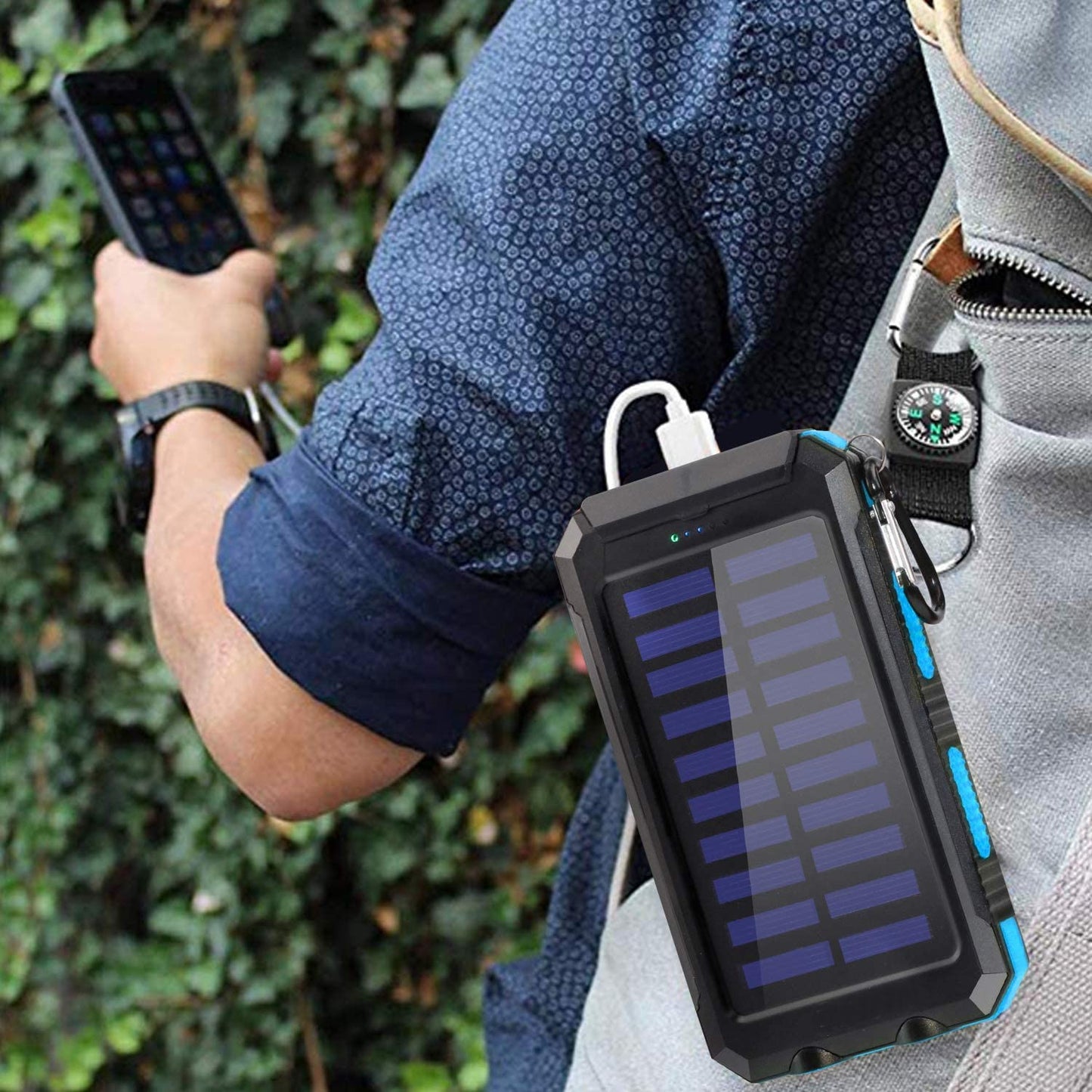 Power bank LED à énergie solaire