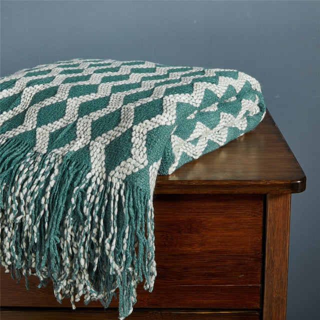 Couverture en tricot / 16 couleurs