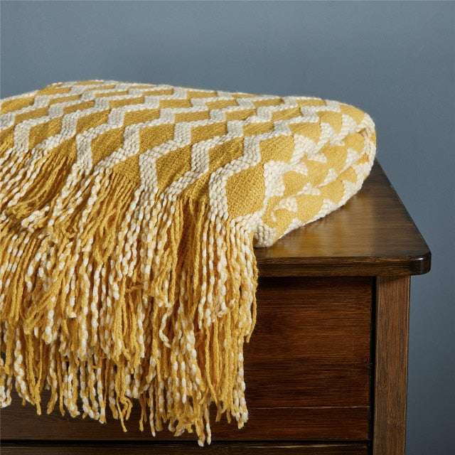 Couverture en tricot / 16 couleurs