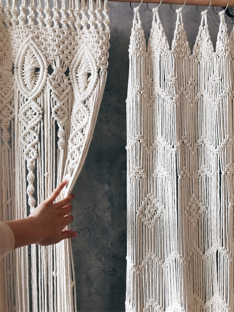 Rideau de macramé / 4 modèles