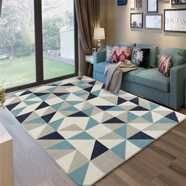 Nordic geometric shape carpet