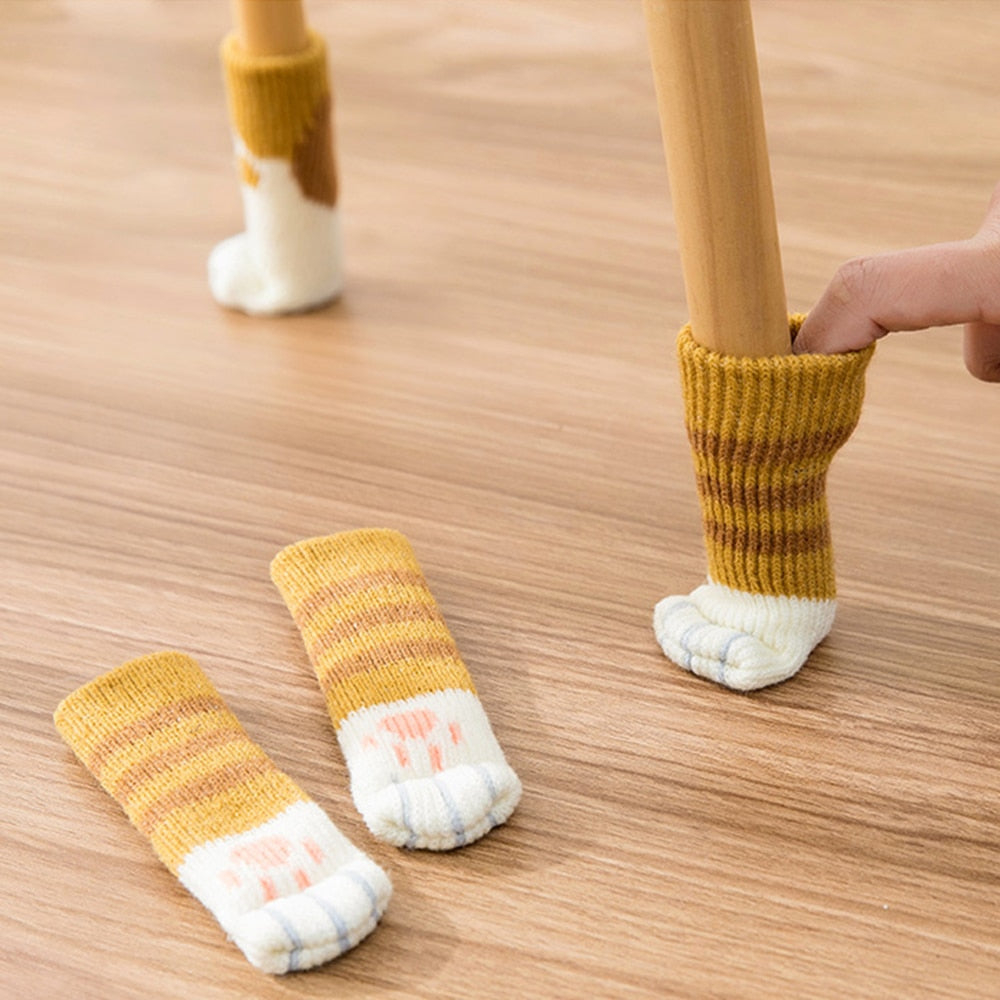 Protège plancher Pattes de chat en tricot