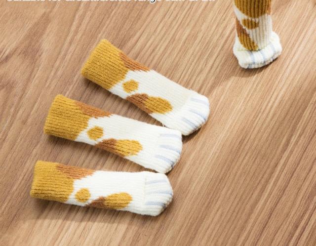 Protège plancher Pattes de chat en tricot
