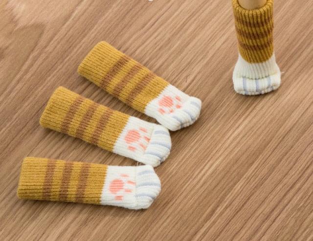 Protège plancher Pattes de chat en tricot