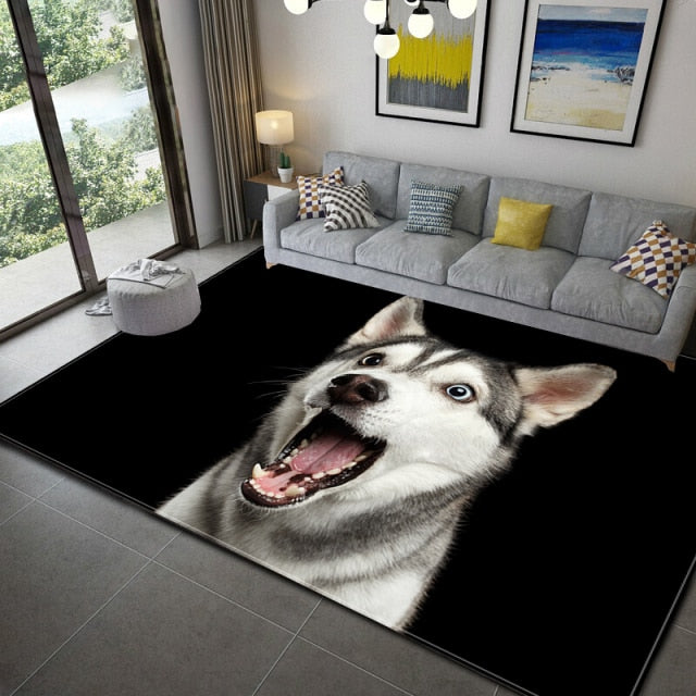 Soft carpet with cats and dogs