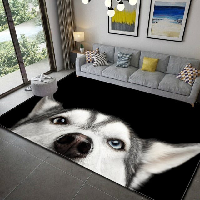 Soft carpet with cats and dogs
