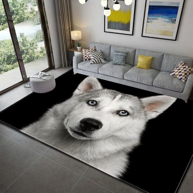 Soft carpet with cats and dogs