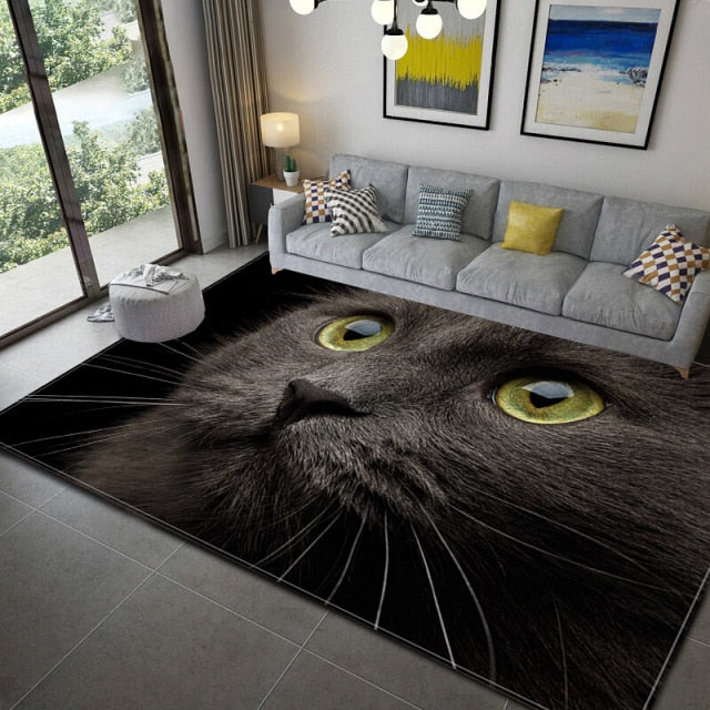 Soft carpet with cats and dogs