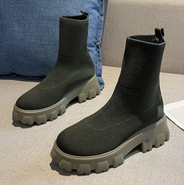 Bottes style chaussette