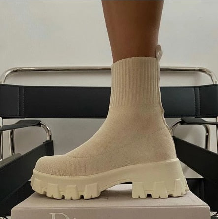 Bottes style chaussette