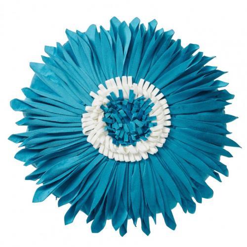 Housse de coussin rond Fleurs