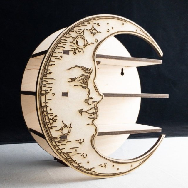 Tablette Lune en bois