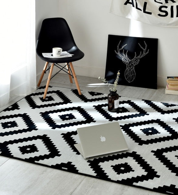Modern geometric carpet