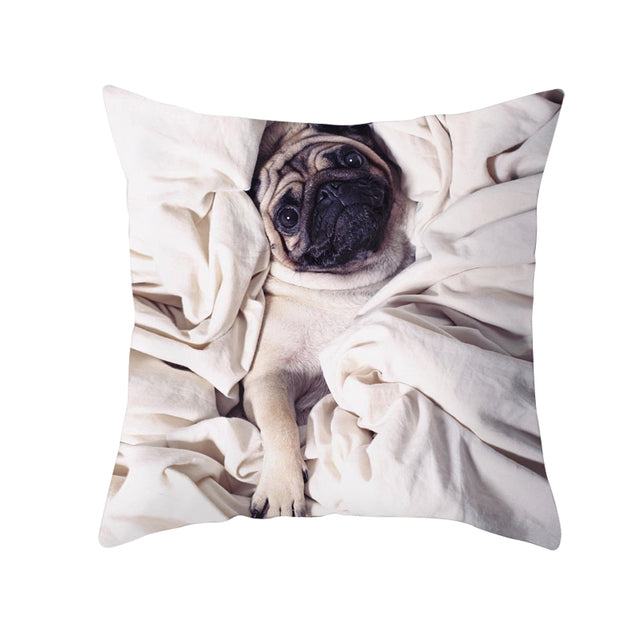 Housse de coussin PUG