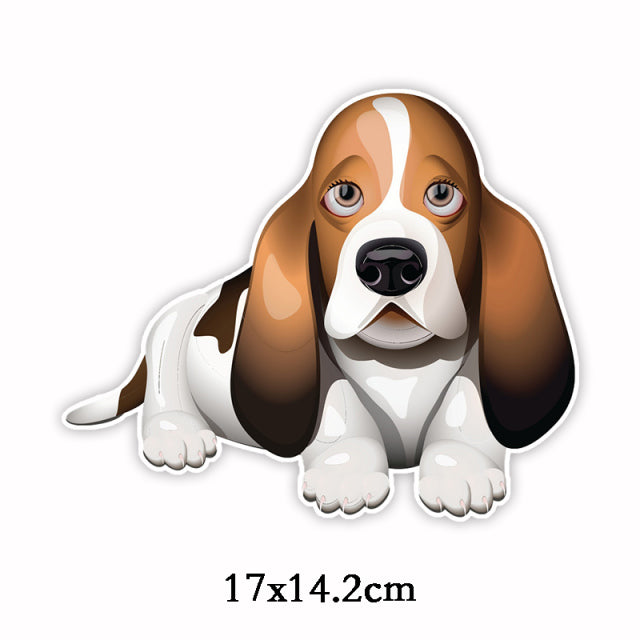 Autocollant voiture Basset Hound II
