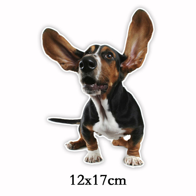 Autocollant voiture Basset Hound II