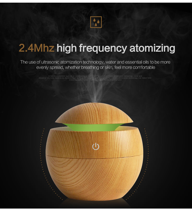 Diffuseur d'huile essentielle USB/ 7 couleurs changeantes LED