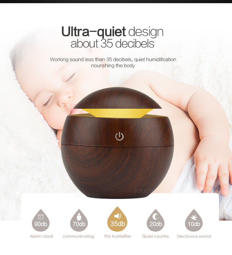 Diffuseur d'huile essentielle USB/ 7 couleurs changeantes LED
