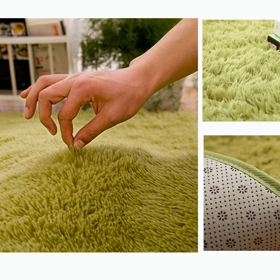 Long -haired round carpet