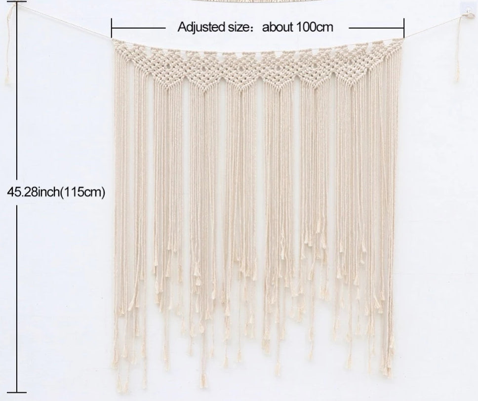 Rideau de macramé