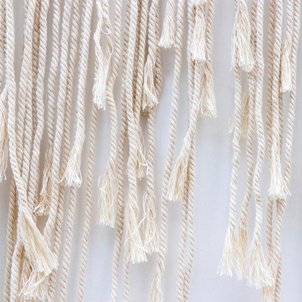Rideau de macramé