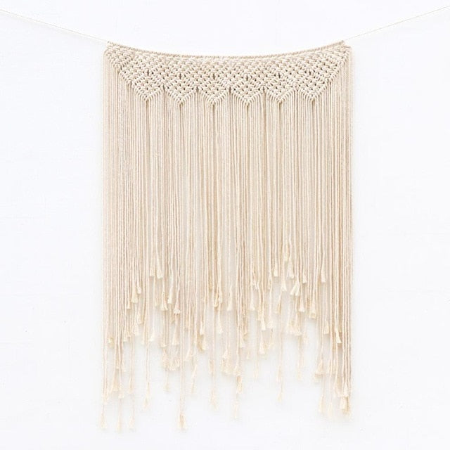 Rideau de macramé