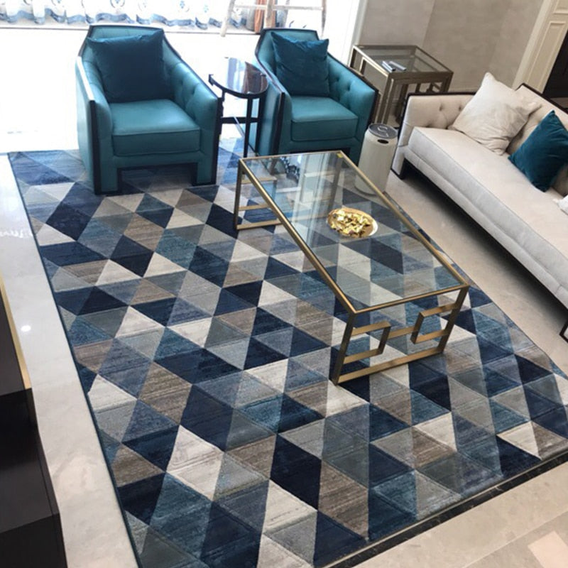 Blue Nordic Style Carpet