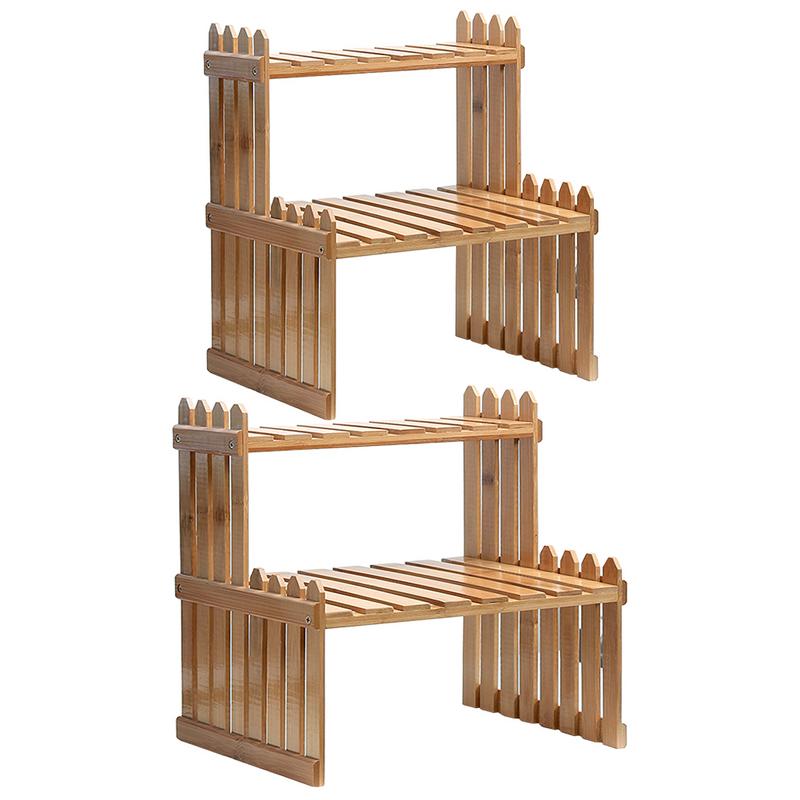 Bamboo plant shelf