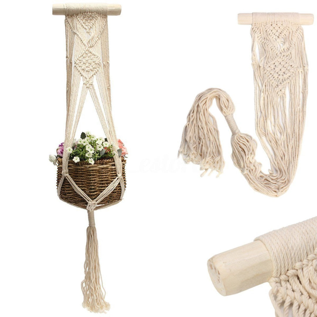 40 inch macrame plant support