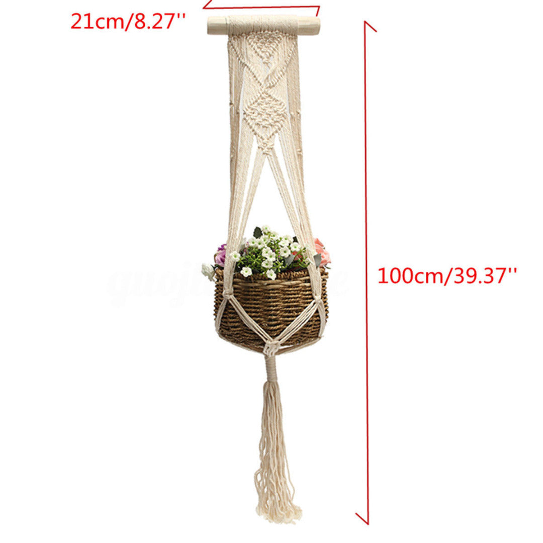 40 inch macrame plant support